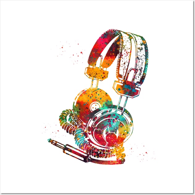 Headphones Wall Art by erzebeth